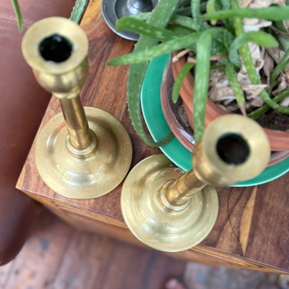 Antique Rostand brass candlestick holders - Picture 4 of 6